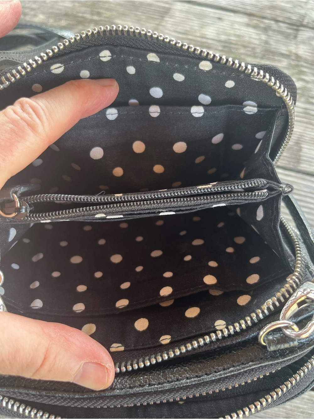 Brighton Black & White Zebra Crossbody Bag - Stylish Women's Shoulder Bag - Picture 3 of 5